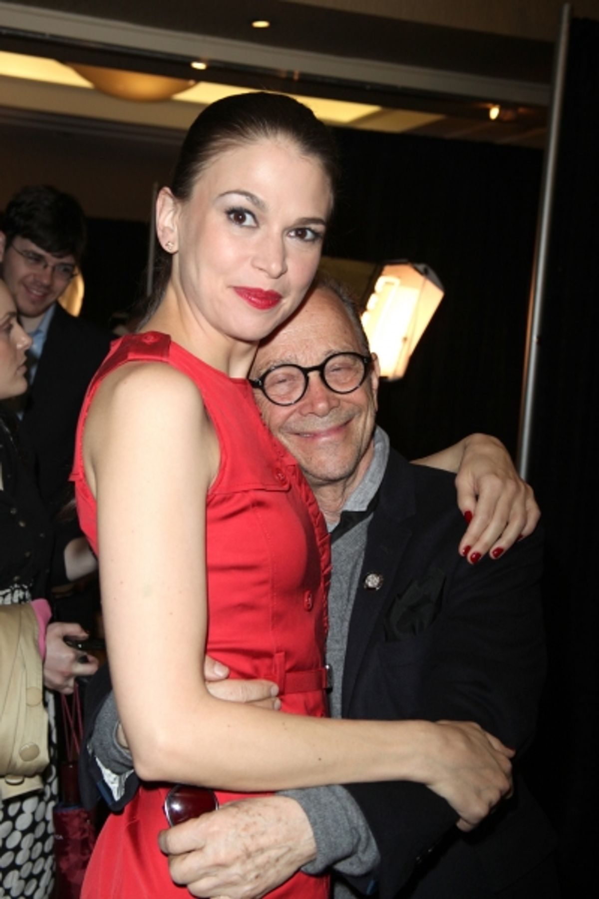 Sutton Foster & Joel Grey attending the 65th Annual Tony Awards Meet The Nominees Press Reception at the Millennium Hotel in New York City. at 