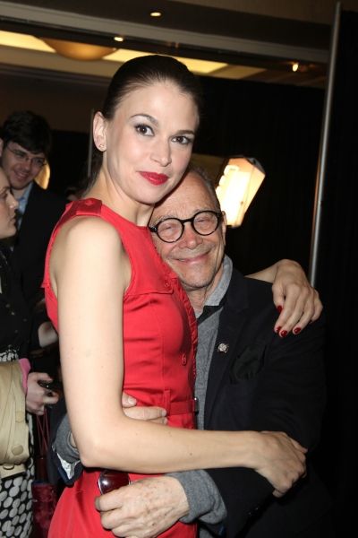 Sutton Foster & Joel Grey attending the 65th Annual Tony Awards Meet The Nominees Pre Photo