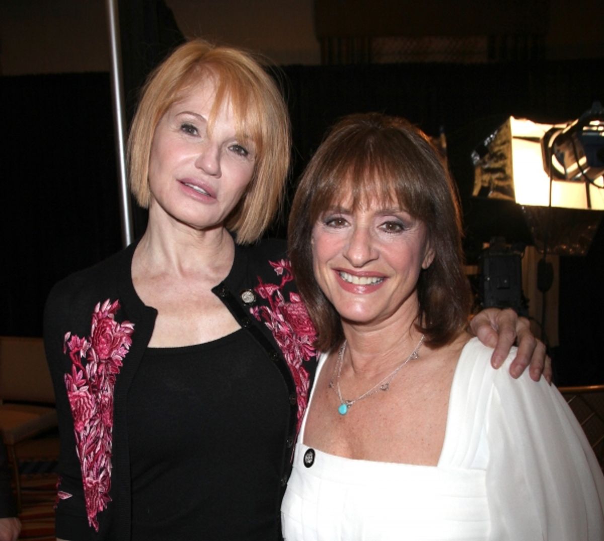 Ellen Barkin & Patti Lupone attending the 65th Annual Tony Awards Meet The Nominees Press Reception at the Millennium Hotel in New York City. at 