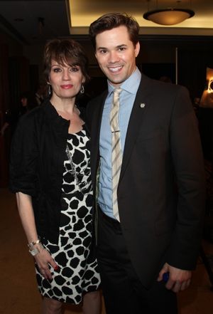 Beth Leavel & Andrew Rannells attending the 65th Annual Tony Awards Meet The Nominees Press Reception at the Millennium Hotel in New York City. @ BroadwayWorld Beth Leavel & Andrew Rannells attending the 65th Annual Tony Awards Meet The Nominees Photo