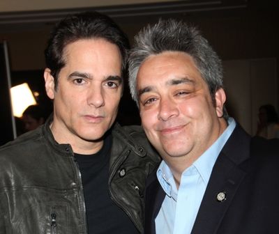 Yul Vazquez & Stephen Adly Guirgis attending the 65th Annual Tony Awards Meet The Nom Photo