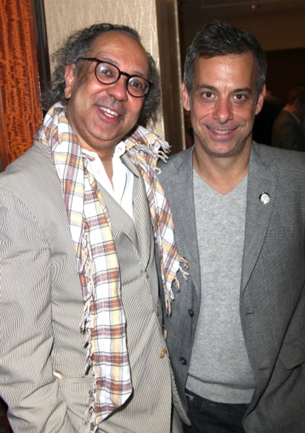 George C. Wolfe & Joe Mantello attending the 65th Annual Tony Awards Meet The Nominees Press Reception at the Millennium Hotel in New York City. at 
