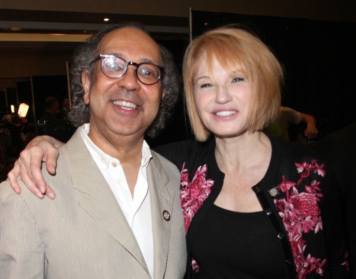 George C. Wolfe & Ellen Barkin attending the 65th Annual Tony Awards Meet The Nominees Press Reception at the Millennium Hotel in New York City. at 