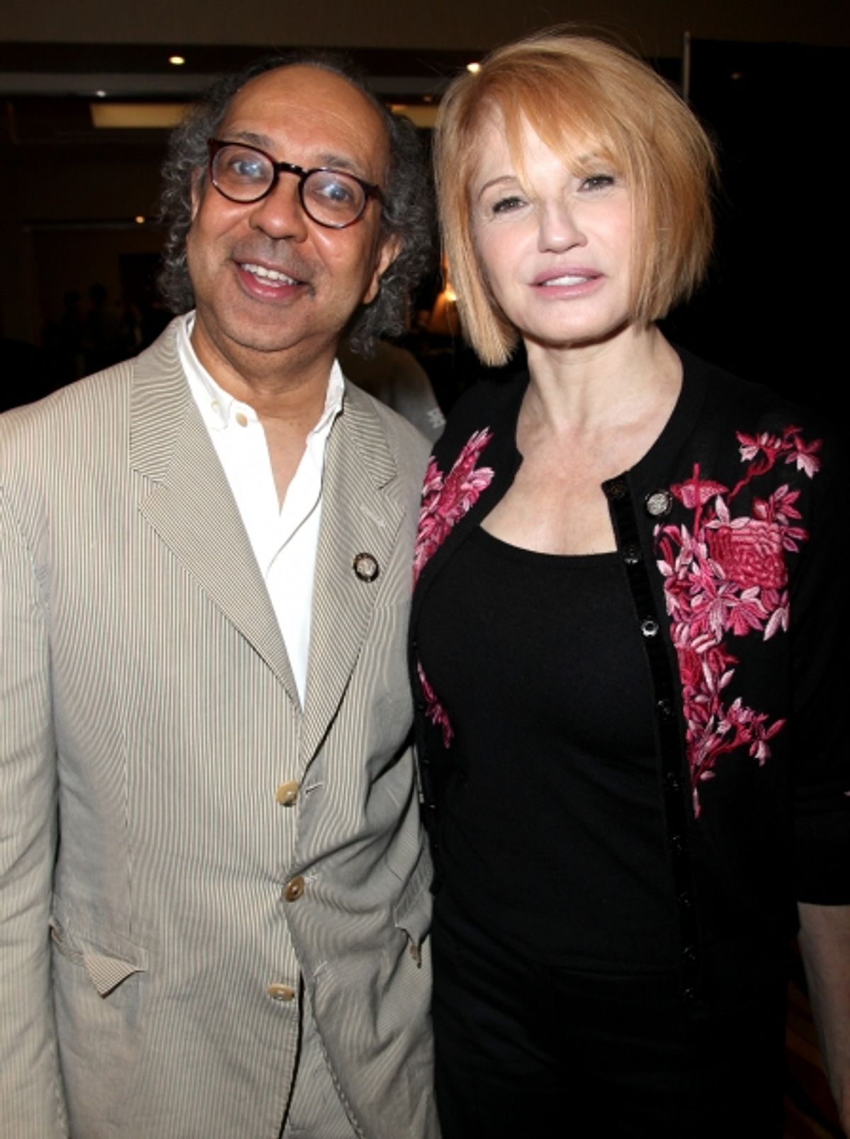 George C. Wolfe & Ellen Barkin attending the 65th Annual Tony Awards Meet The Nominees Press Reception at the Millennium Hotel in New York City. at 