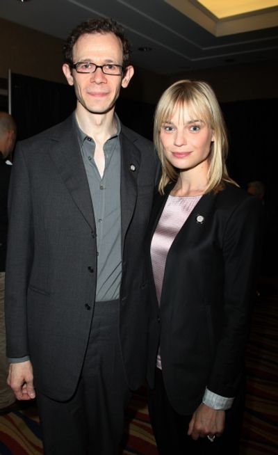 Adam Godley & Hannah Yelland attending the 65th Annual Tony Awards Meet The Nominees  Photo