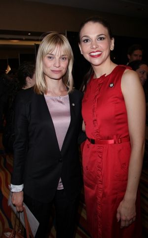 Hannah Yelland & Sutton Foster attending the 65th Annual Tony Awards Meet The Nominees Press Reception at the Millennium Hotel in New York City. @ BroadwayWorld Hannah Yelland & Sutton Foster attending the 65th Annual Tony Awards Meet The Nominee Photo