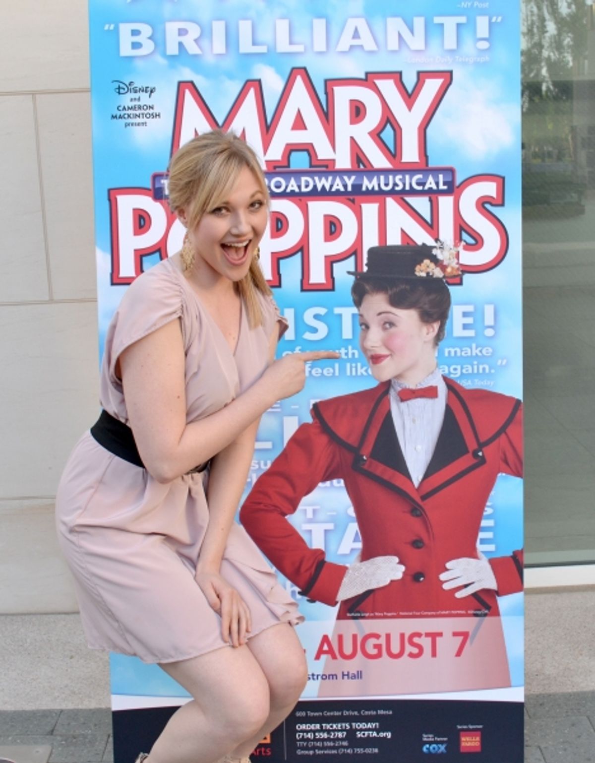 Steffanie Leigh (posing with her posterized alter ego) at 