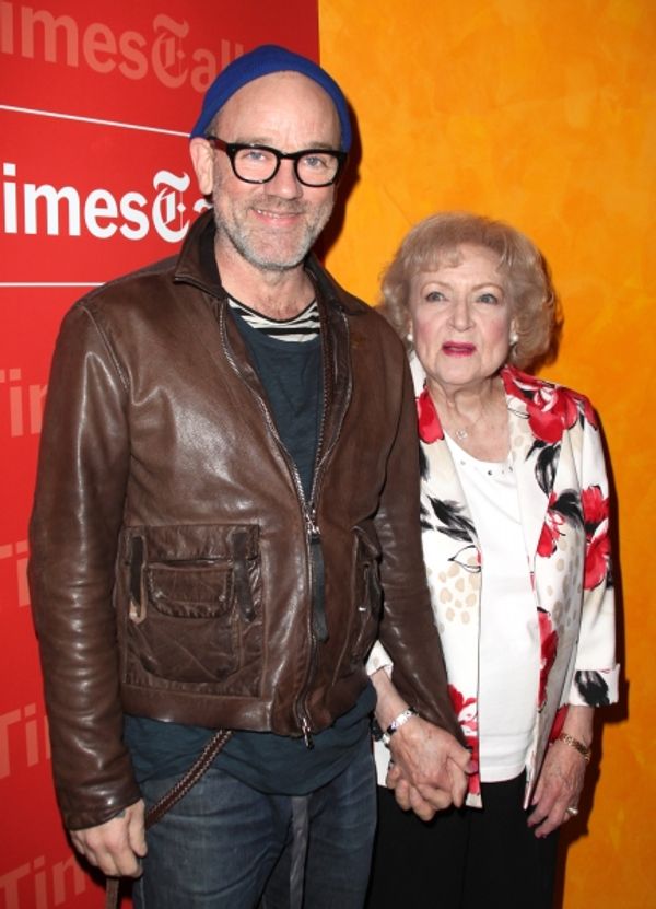 Michael Stipe & Betty White attending the Times Talks with Betty White & Michael Stip Photo