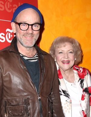 Michael Stipe & Betty White attending the Times Talks with Betty White & Michael Stipe at Times Center in New York City. @ BroadwayWorld Michael Stipe & Betty White attending the Times Talks with Betty White & Michael Stip Photo