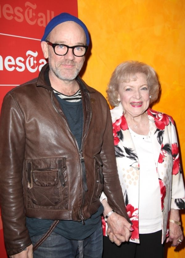 Michael Stipe & Betty White attending the Times Talks with Betty White & Michael Stip Photo