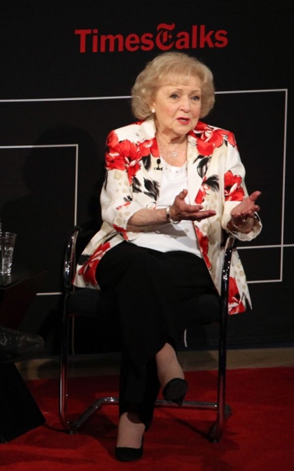 Betty White attending the Times Talks with Betty White & Michael Stipe at Times Cente Photo