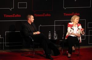 Frank Bruni & Betty White attending the Times Talks with Betty White & Michael Stipe at Times Center in New York City. @ BroadwayWorld Frank Bruni & Betty White attending the Times Talks with Betty White & Michael Stipe Photo
