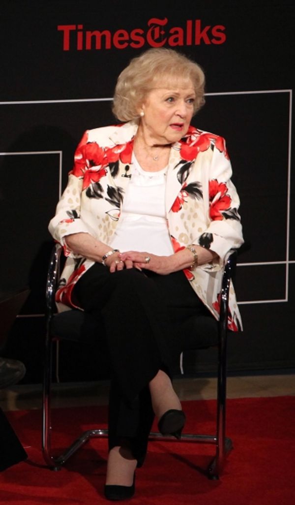 Betty White attending the Times Talks with Betty White & Michael Stipe at Times Cente Photo