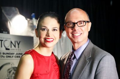Sutton Foster & Richie Ridge attending the 65th Annual Tony Awards Meet The Nominees  Photo