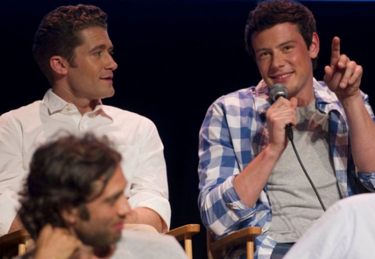 Matthew Morrison and Cory Monteith at 