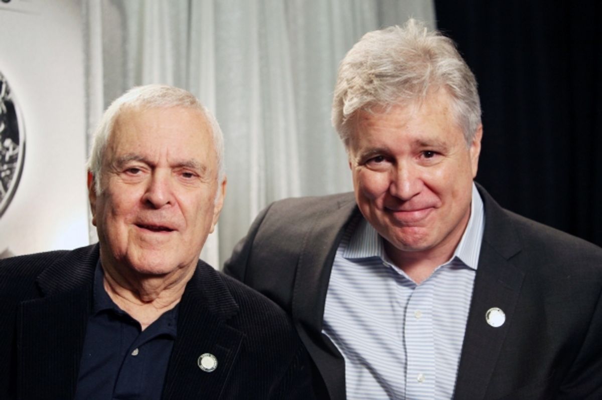 John Kander & David Thompson attending the 65th Annual Tony Awards Meet The Nominees Press Reception at the Millennium Hotel in New York City. Ã‚Â© Walter McBride / WM Photography / Retna Ltd. at 