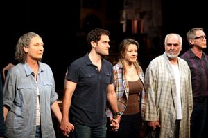 Brenda Wehle, Steven Pasquale, Linda Emond, Michael Cristofer, Stephen Spinella during 'The Intelligent Homosexual's Guide' Opening Night Curtain Call in New York City. @ BroadwayWorld Brenda Wehle, Steven Pasquale, Linda Emond, Michael Cristofer, Stephen Spinella durin Photo