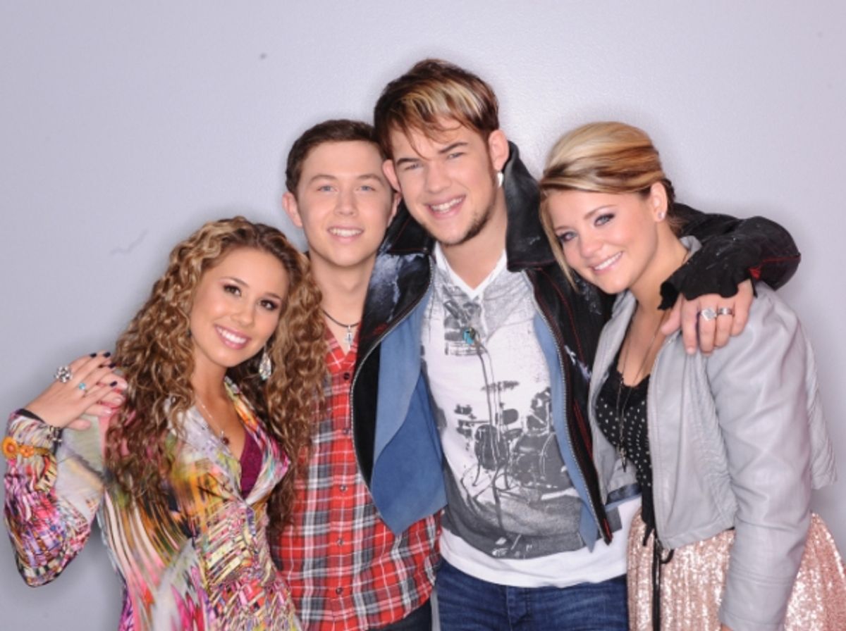 Haley Reinhart, Scotty McCreery, James Durbin and Lauren Alaina.  at 