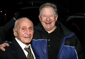 Arthur Laurents & Harvey Evans attending the Broadway Opening Night Gypsy Robe Ceremo Photo