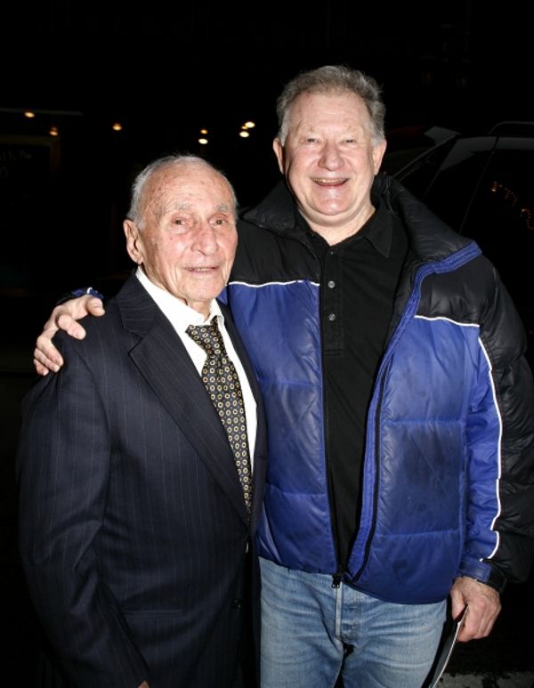 Arthur Laurents & Harvey Evans attending the Broadway Opening Night Gypsy Robe Ceremo Photo