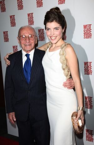 Arthur Laurents & Josefina Scaglione attending the Opening Night Performance After Party for WEST SIDE STORY at Pier Sixty at Chelsea Piers in New York City. @ BroadwayWorld Arthur Laurents & Josefina Scaglione attending the Opening Night Performance After Pa Photo