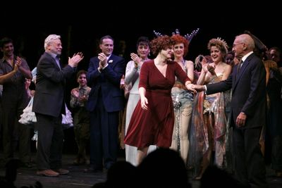 Stephen Sondheim & Boyd Gaines & Patti Lupone & Laura Benanti & Arthur Laurents durin Photo