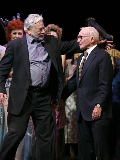 Stephen Sondheim & Arthur Laurents during the Broadway Opening Night Performance Curt Photo