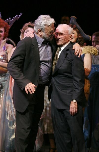 Stephen Sondheim & Arthur Laurents during the Broadway Opening Night Performance Curt Photo