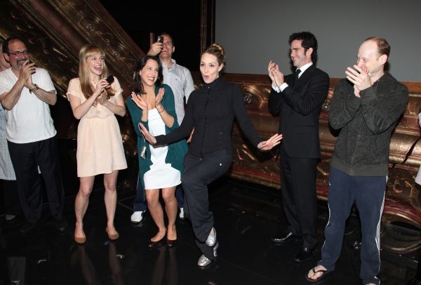 Shannon Lewis with Lewis J. Stadlen, Paul Anthony Stewart, Andy Blankenbuehler & Ense Photo