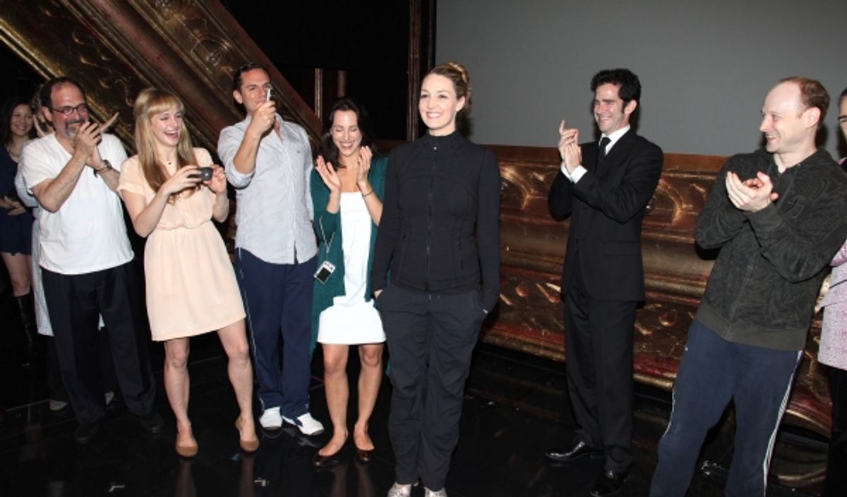 Shannon Lewis with Lewis J. Stadlen, Paul Anthony Stewart, Andy Blankenbuehler & Ensemble at 