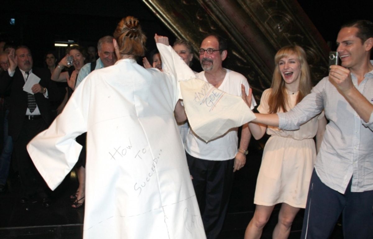 Hal Robinson, Joyce Van Patten, Shannon Lewis, Lewis j. Stadlen, Paul Anthony Stewart & Ensemble attending the Broadway Opening Night Gypsy Robe Ceremony celebrating Recipient Shannon Lewis for 'The People In The Picture' in New York City. at 