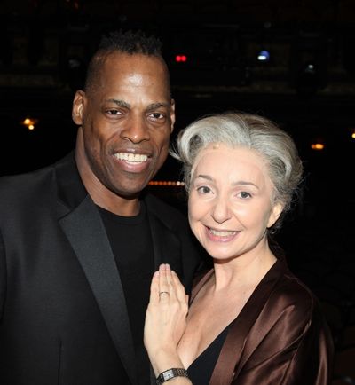 Adrian Bailey & Donna Murphy attending the Broadway Opening Night Gypsy Robe Ceremony Photo