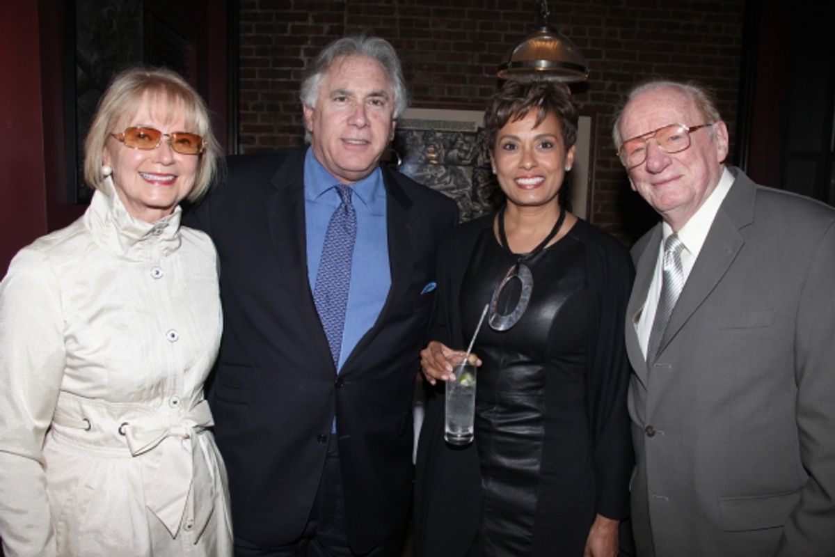 Diane Fay Skomars, Alvin & Yolanda Brown & Guest attending the Pasadena Playhouse Pre-Broadway Opening Night Reception for 'Baby It's You!' at Angus Restaurant in New York City. at 