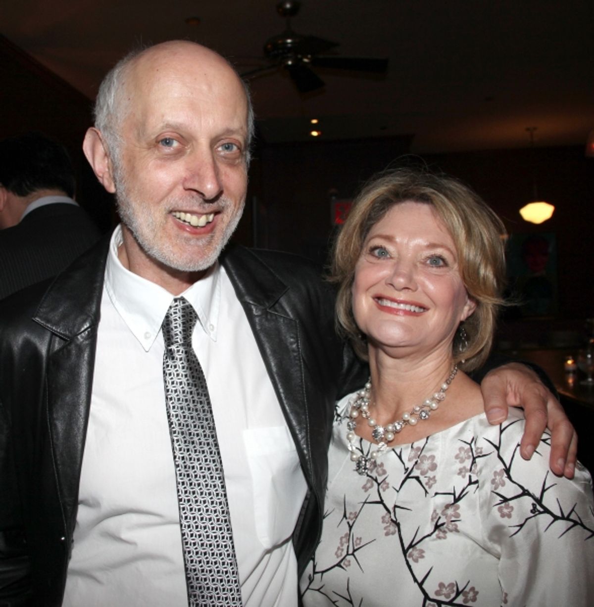 Co-Bookwriter Colin Escott & wife attending the Pasadena Playhouse Pre-Broadway Opening Night Reception for 'Baby It's You!' at Angus Restaurant in New York City. at 