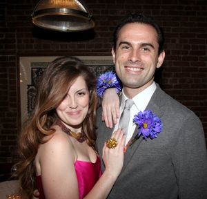 Courtney Harper & Guest attending the Pasadena Playhouse Pre-Broadway Opening Night R Photo