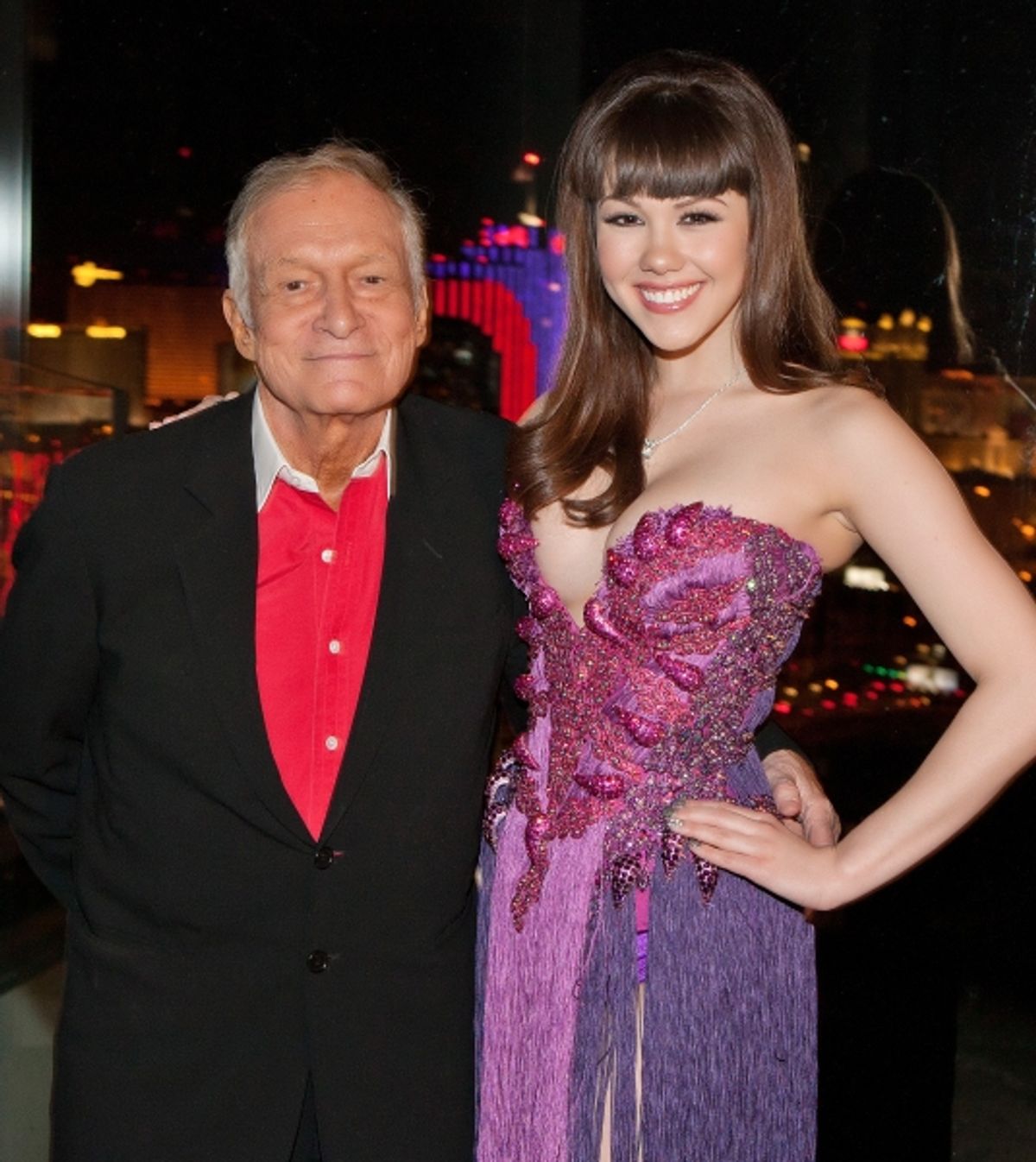 Hugh Hefner and Claire Sinclair at 
