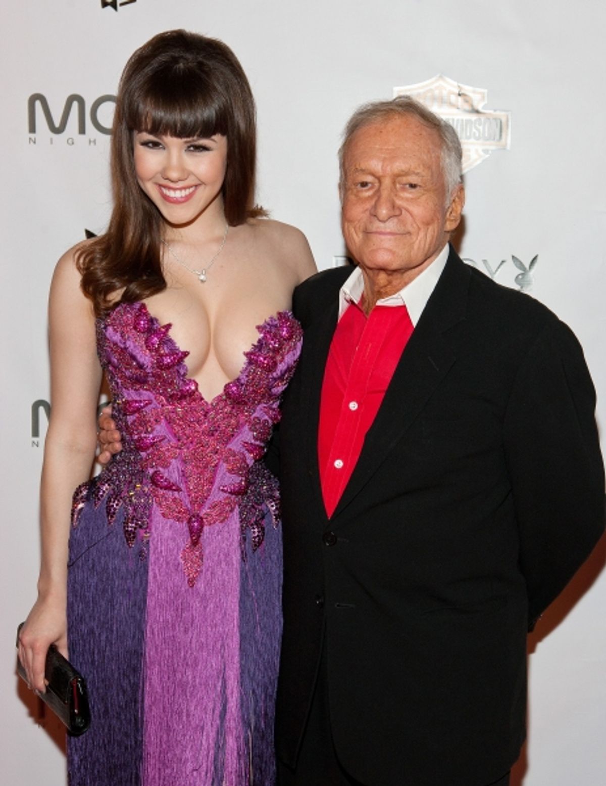 Claire Sinclair and Hugh Hefner at 