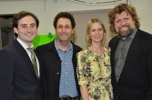 Jeremy McCarter, Tony Kushner, Cynthia Nixon and Oskar Eustis @ BroadwayWorld Jeremy McCarter, Tony Kushner, Cynthia Nixon and Oskar Eustis Photo