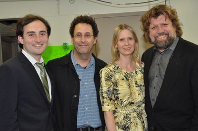 Jeremy McCarter, Tony Kushner, Cynthia Nixon and Oskar Eustis Photo