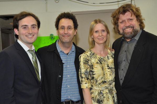 Jeremy McCarter, Tony Kushner, Cynthia Nixon and Oskar Eustis Photo