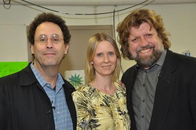 Tony Kushner, Cynthia Nixon and Oskar Eustis Photo