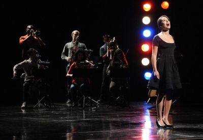 GLEE: Rachel performs (Lea Michele) in the "Funeral" episode of GLEE airing Photo