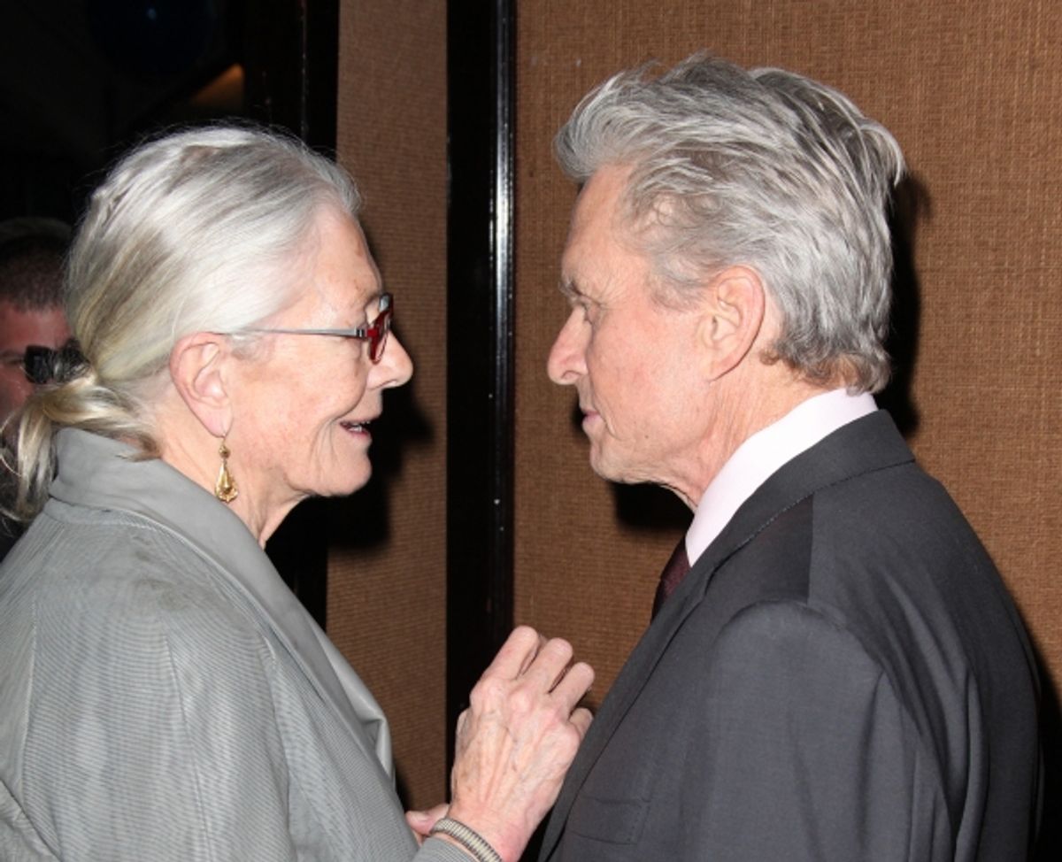 Vanessa Redgrave & Michael Douglas attending The Eugene O'Neill Theater Center's 11th Annual Monte Cristo Award honoring James Earl Jones at Bridgewayers in New York City. at 