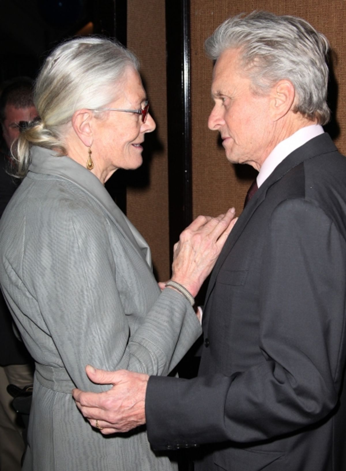 Vanessa Redgrave & Michael Douglas attending The Eugene O'Neill Theater Center's 11th Annual Monte Cristo Award honoring James Earl Jones at Bridgewayers in New York City. at 