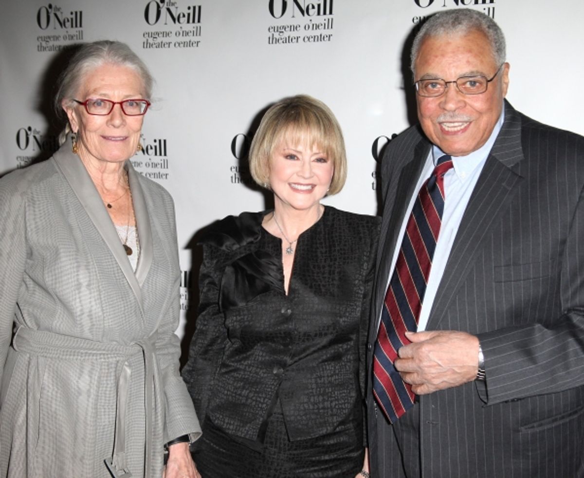 Vanessa Redgrave, Cecilia Hart & James Earl Jones attending The Eugene O'Neill Theater Center's 11th Annual Monte Cristo Award honoring James Earl Jones at Bridgewayers in New York City. at 