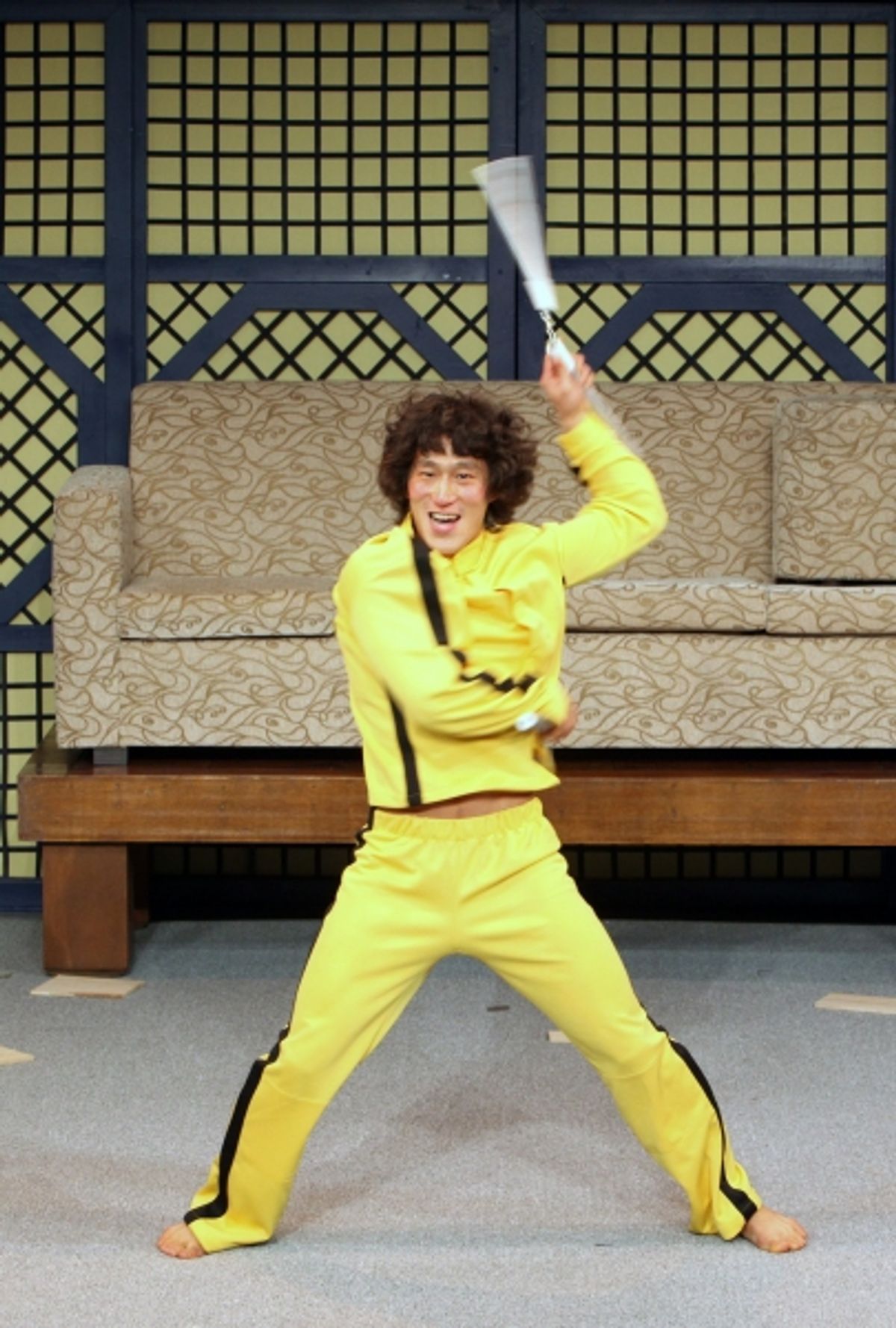 Jung-Hoo Shin during the Press Preview of The Martial Arts Comedy Sensation 'JUMP' at the World Stages Theatre in New York City. at JUMP Meets the Press