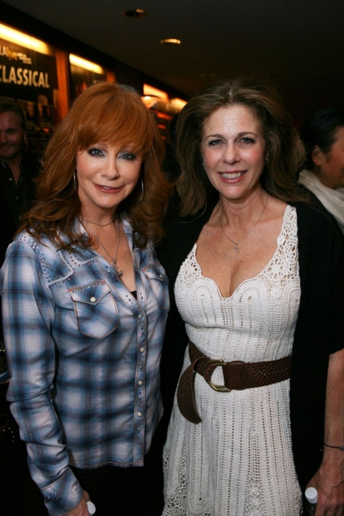 Cast members Reba McEntire (L) and Rita Wilson (R) at 