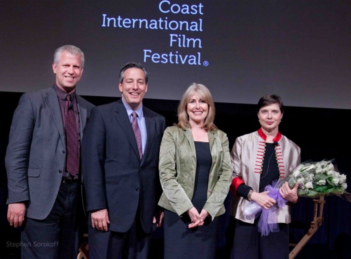 Ian Siegel, Government & Business Director of the GCIFF, Regina Gil, Isabella Rossellini, and Sean McPhillips, Senior Programmer and Festival Director of the GCIFF