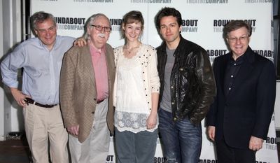 Doug Hughes (Director), Thomas Meehan (Book), Jill Paice, Julian Ovenden & Maury Yest Photo