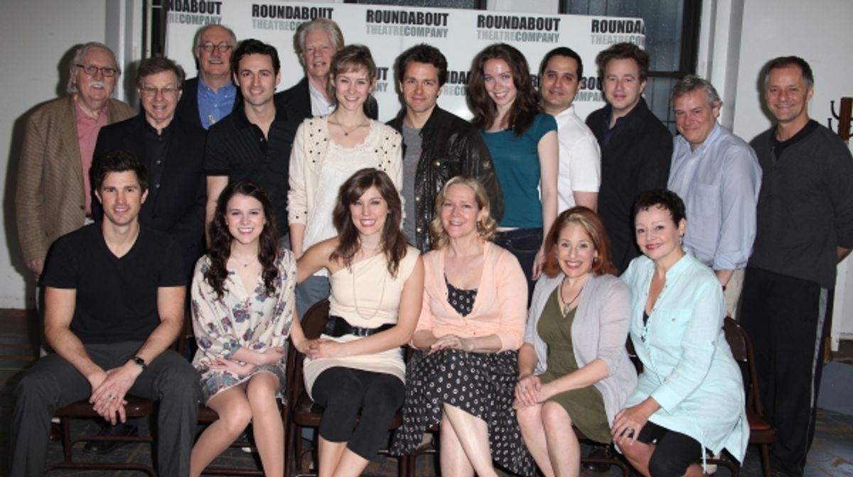 Ensemble cast & creative team attending the Meet & Greet for The Roundabout Theatre Company's off Broadway Production of 'Death Takes A Holiday' in New York City. at 